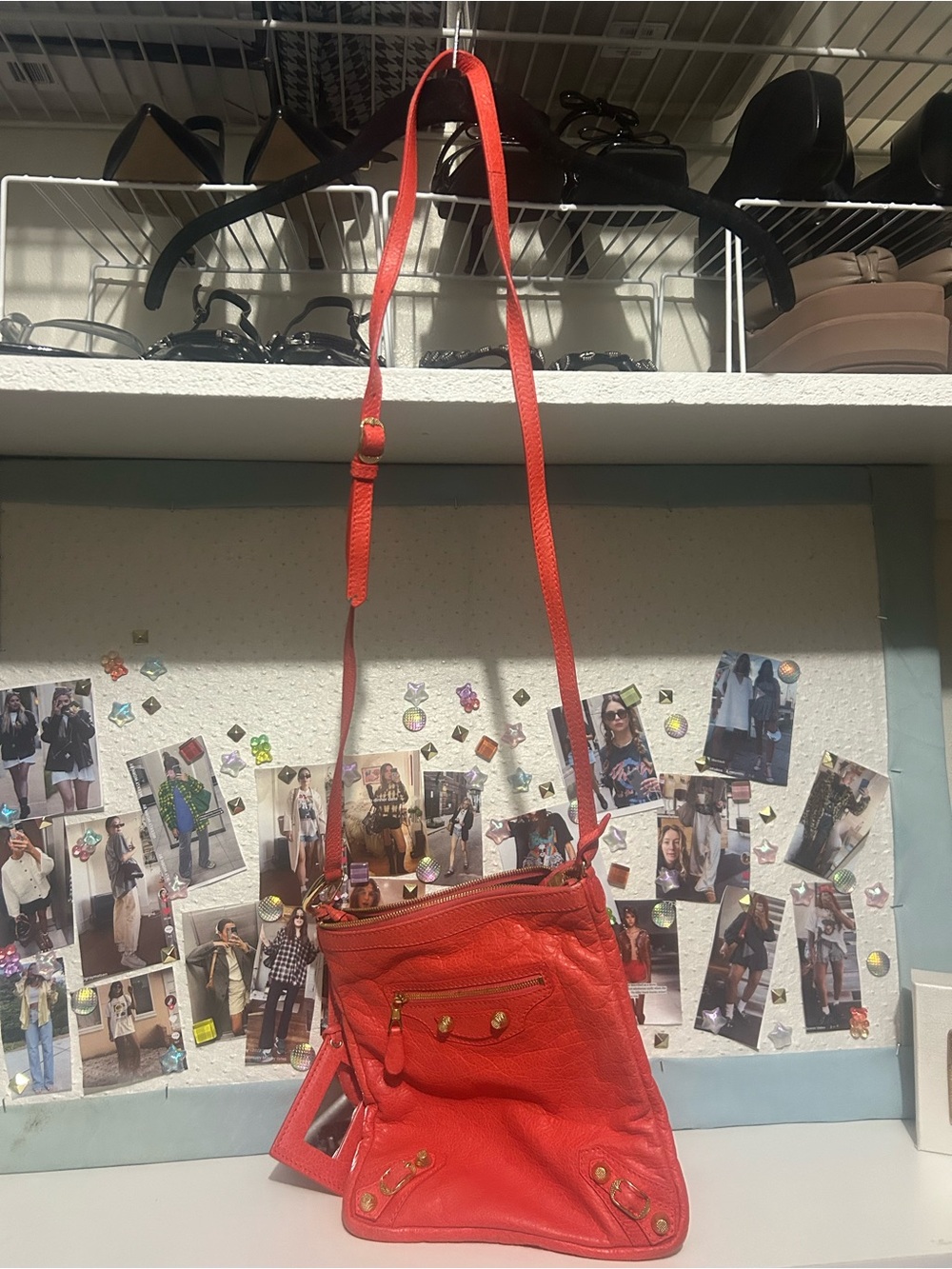 Vintage Balenciaga Crossbody with Gold Hardware
